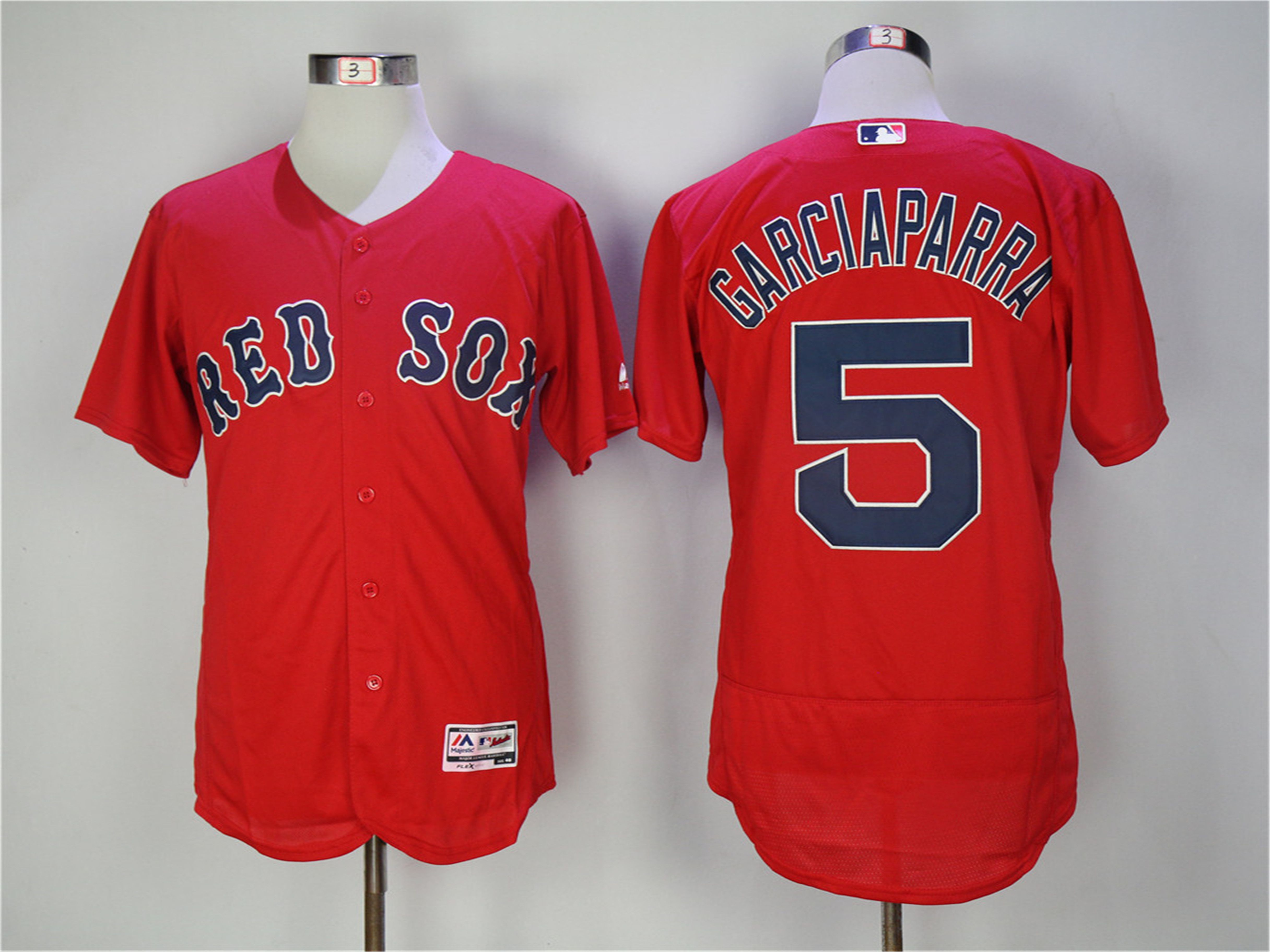 Men Boston Red Sox #5 Garciaparra Red MLB Jerseys